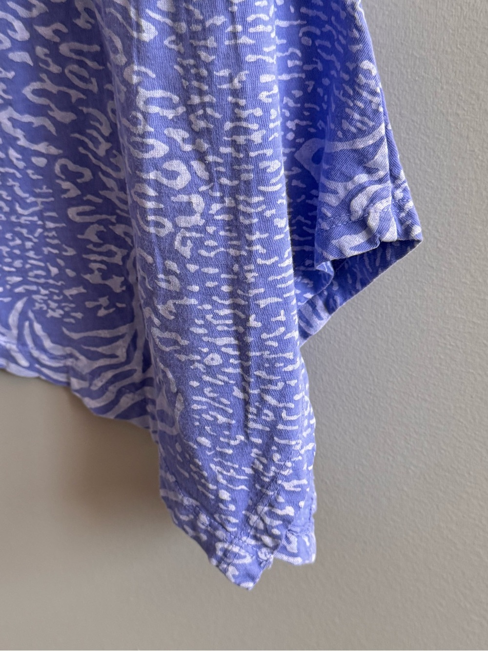 Fresh Produce Purple Animal Print Handkerchief Hem Cotton Tunic Top M - Picture 4 of 7